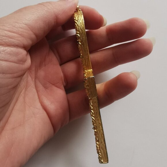 Egyptian Ankh Cross Gold-tone Vintage 4" Pendant Egypt Jewelry Finding Outline - Picture 4 of 6